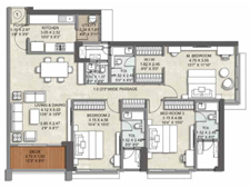 Kalpataru Advay Borivali West 3BHK Plan