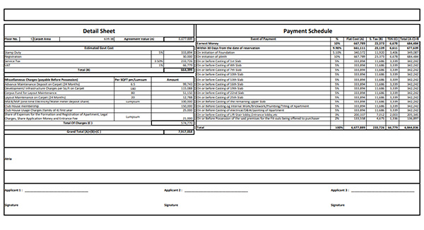 Kalpataru Serenity Manjri Costing Plan